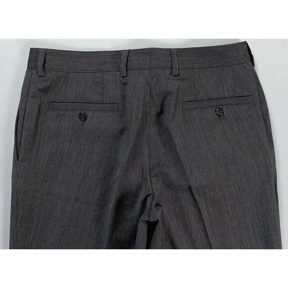 Hugo Boss Chuck U Flat Front Stretch Wool Dress Pants. Charcoal, Men's 34X34.5 - Picture 9 of 9